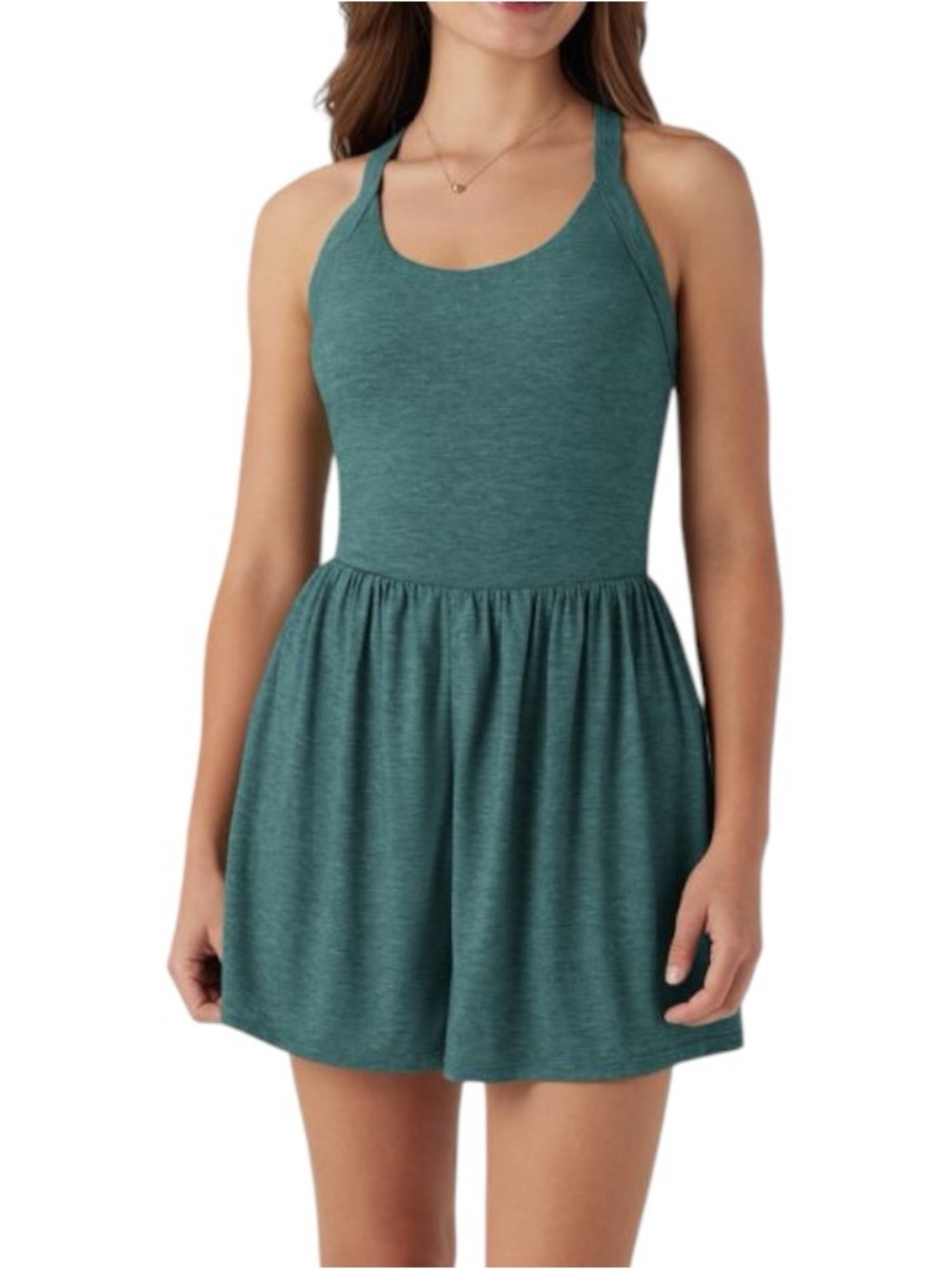 Halara Pocket 2-in-1 Romper-Easy Peezy Edition Jade Green X-Small